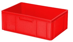 Afficher les détails pour Récipient plastique rouge Image de Récipient plastique rouge