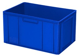 Afficher les détails pour Récipient plastique bleu Image de Récipient plastique bleu